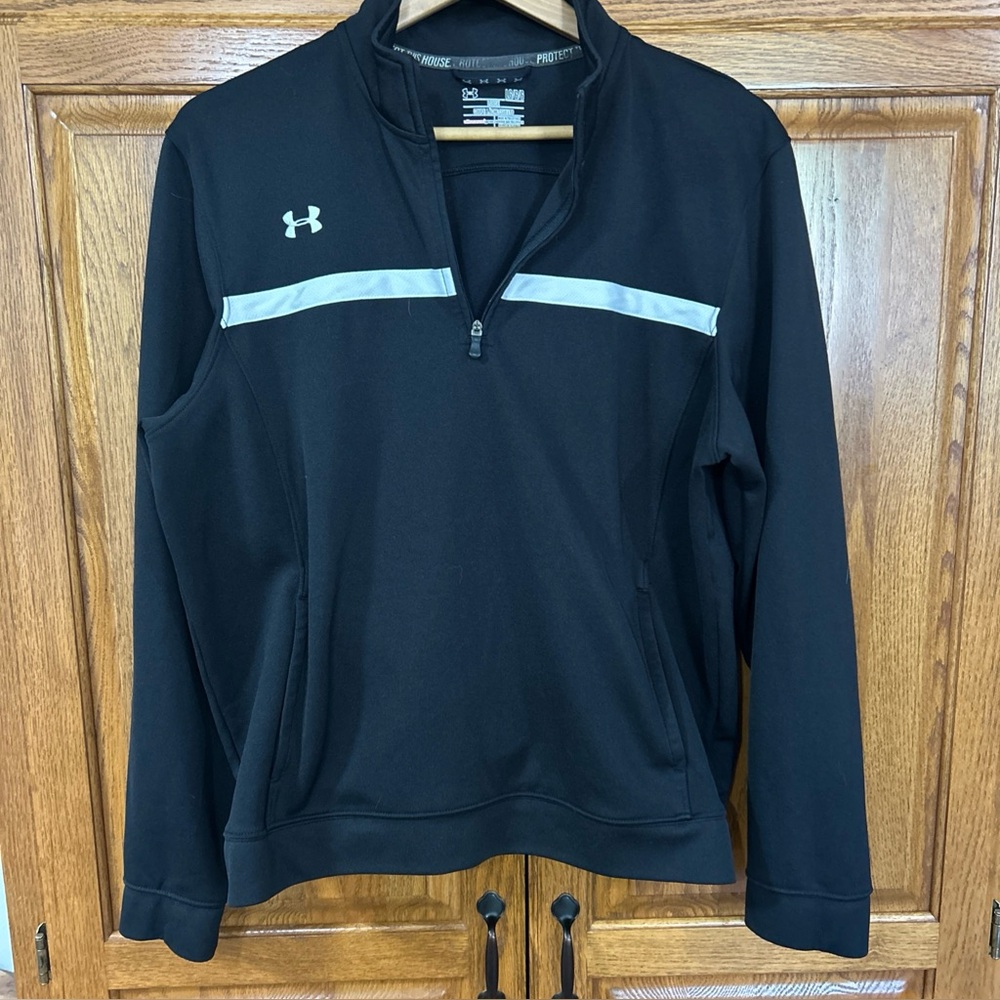 Under Armour Black Jacket with White Stripe